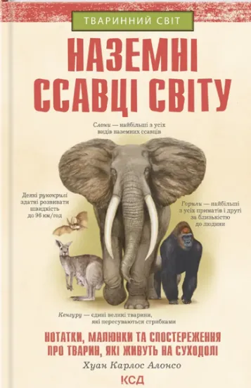 Изображение Наземні ссавці світу. Нотатки, малюнки та спостереження про тварин, які живуть на суходолі | Хуан Карлос Алонсо