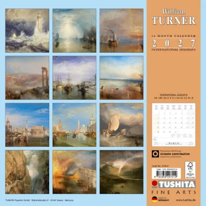 Зображення Календар William Turner 2027