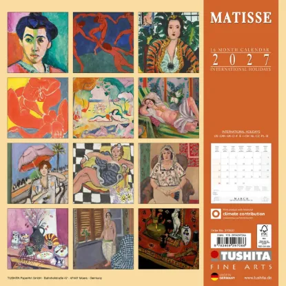 Зображення Календар Matisse 2027