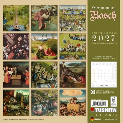 Зображення Календар Hieronymus Bosch 2027