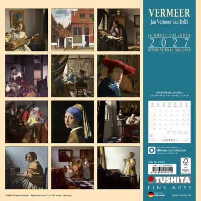 Зображення Календар Jan Vermeer 2027