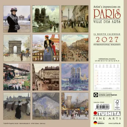 Зображення Календарь Paris. Ville des Arts 2027